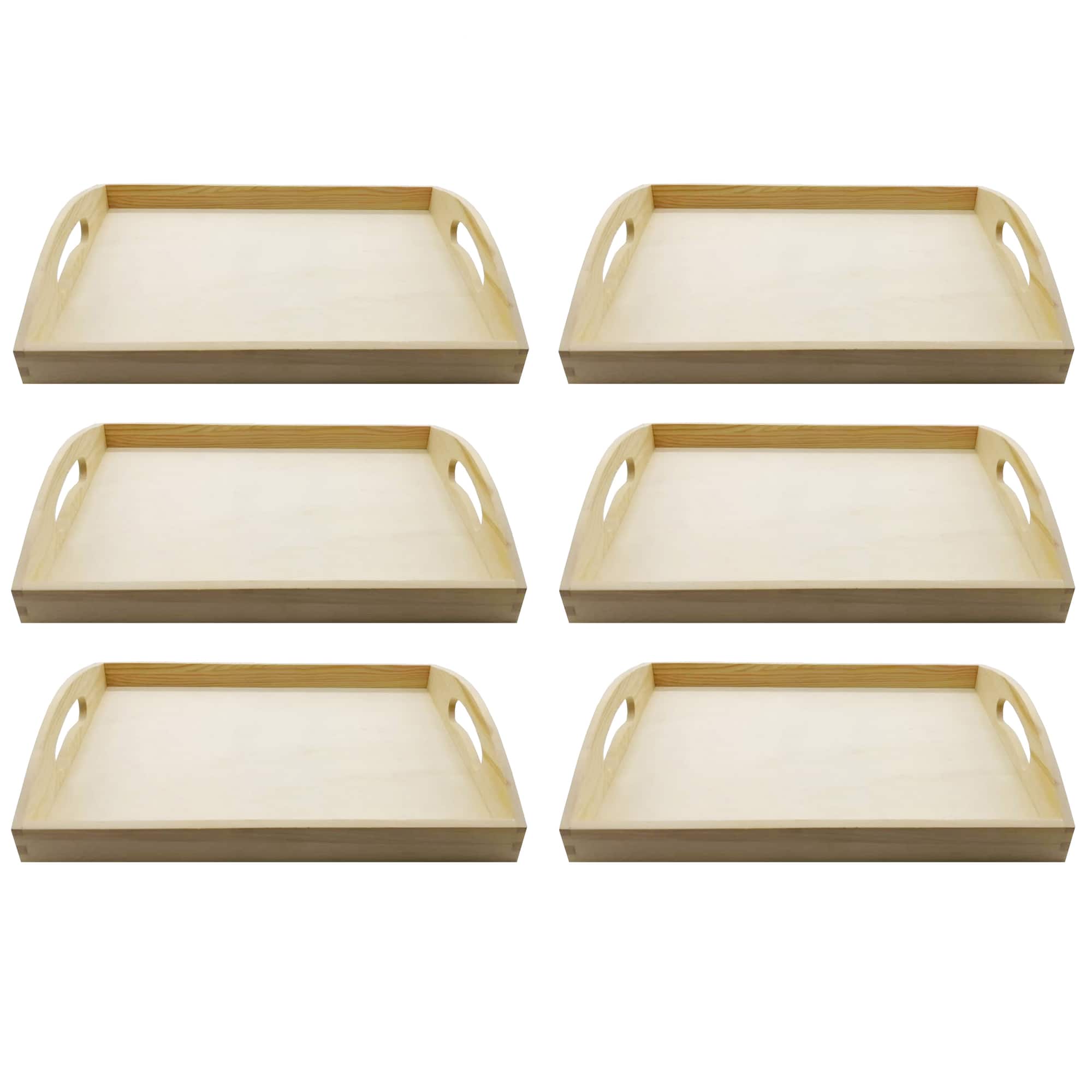 6 Pack: 13" Wooden Tray by Make Market®